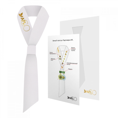 Галстук Партнера APL (белый)